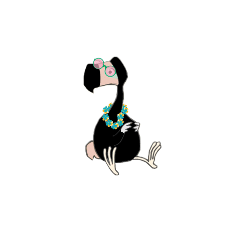DodoandBerries bird dodo berries hawaiian Sticker