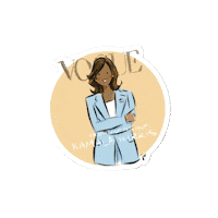 jvallezillustration vogue kamala harris jennifer vallez jennifervallez Sticker