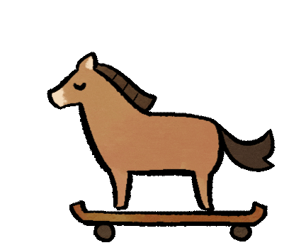 Horse Character Sticker by Sticky Brain Studios