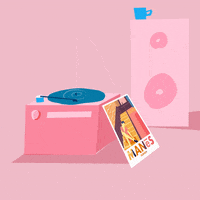 playing record player GIF by andrewillustration