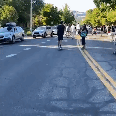 Skaters Roll Through Salt Lake City During Moving Solidarity Protest