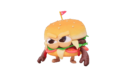 InsertCoinAnimation giphyupload food burger fast food Sticker