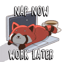 Tired Work From Home Sticker