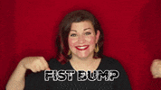 christinegritmon red fist bump fistbump cgritmon GIF