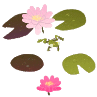 Summer Frog Sticker by Lara Paulussen