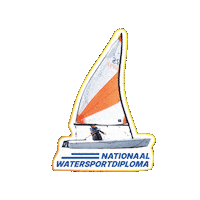 nationaalwatersportdiploma boot zeilen cwo nwd Sticker