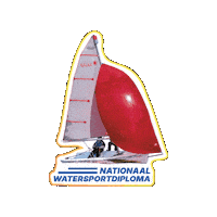 nationaalwatersportdiploma laser bahia boot zeilen Sticker