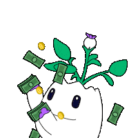 To The Moon Money Sticker by Magic Eden