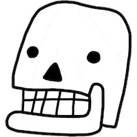 radratat skull blink skeleton bones Sticker