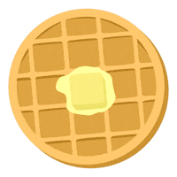 Breakfast Waffle Sticker