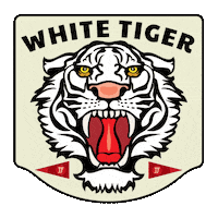 White Tiger Sticker by Pyzel Surfboards