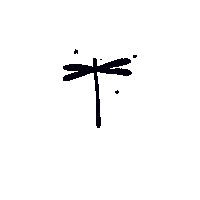 Dragonfly Libellula Sticker by All White