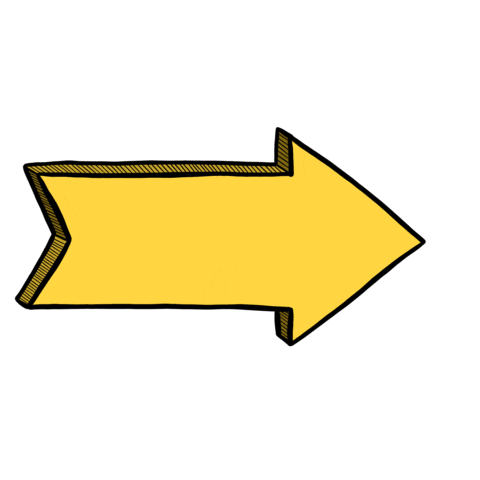 This Way Arrow Sticker by Rafs Design