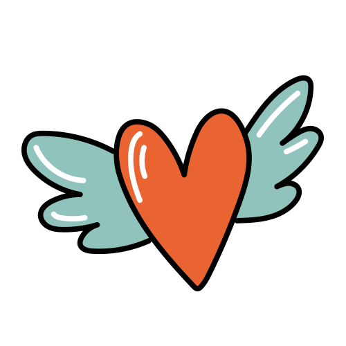 sweetpirat love heart pink rainbow Sticker