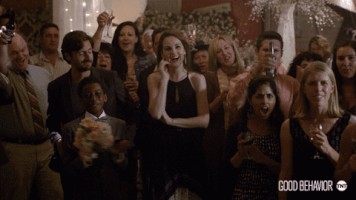 happy michelle dockery GIF by Good Behavior