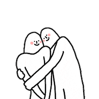 uallu1 love heart friends hug Sticker