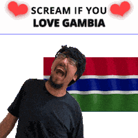 Gambia Flag Gm Sticker