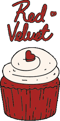 Red Velvet Cupcake Food Sticker by TasmeemGroup