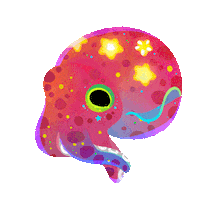 Marine Life Squid Sticker by pikaole