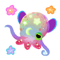 Marine Life Blush Sticker by pikaole