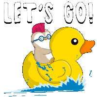 Lets Go Sticker by Pudgy Penguins
