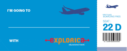 ticket boarding pass GIF by Explorica Educational Travel