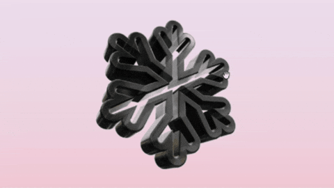 Black Snow Snowflake GIF by SVG Design