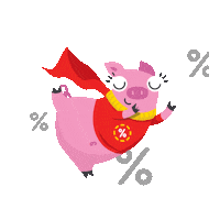 Cuponeria pig desconto porco cupom Sticker
