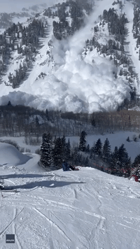 Large Avalanche Sends Giant Snow Cloud Over Skiers at Utah Resort