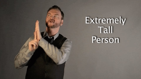 sign language extremely tall person GIF by Sign with Robert