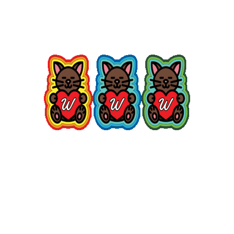 Cat Heart Sticker by Wonderwazek