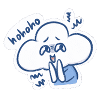 Laugh Cloud Sticker by Khayalan Arts