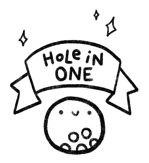 One Shot Golf Sticker by Catharina Stewart
