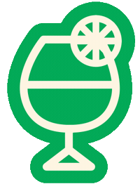 On The Rocks Drinking Sticker by Las Vegas