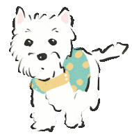 chuchube dog puppy westie duoduo1225 Sticker