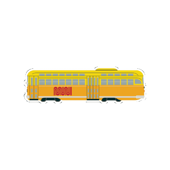 San Francisco Train Sticker by SFMTA-Muni