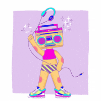 meluzina music neon beat rythm GIF