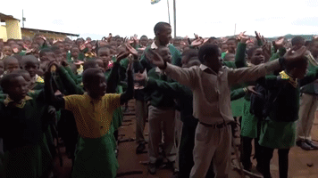 Swazi Children Perform Uplifting National Anthem Before School