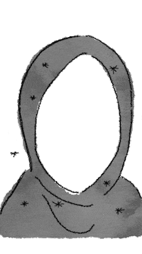 Hair Muslim Sticker