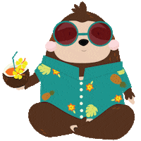 cinziopeillustration summer holiday beach sunglasses Sticker