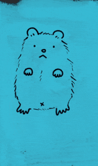 Catalinacheng kawaii blue drawing hamster GIF