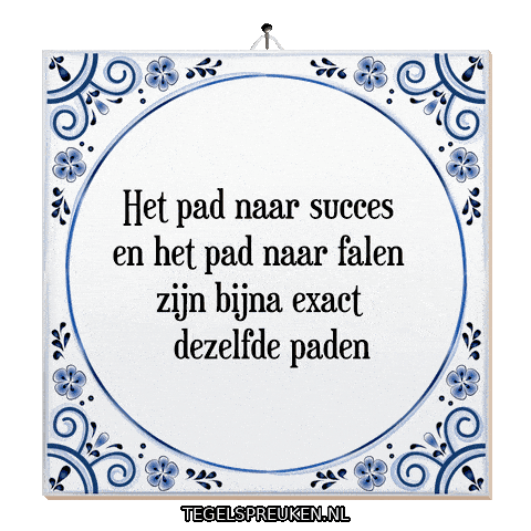 Wijsheid Spreuk Sticker by Tegelspreuken.nl