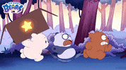 Ice Bear Running GIF by Cartoon Network