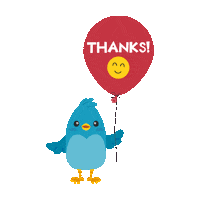 Thanks Sticker by DITTY BIRD