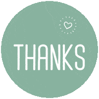 Heart Thank You Sticker by Simone Bruidsfotografie