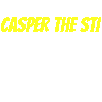 Casper The Sti Sticker by Bobby Hair Studio