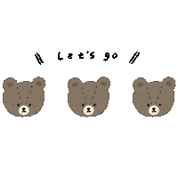 Bear 行く Sticker
