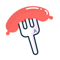 apartdesignstudio bbq meat barbecue sausage Sticker