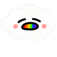 yebbin rainbow weather nervous clouds Sticker