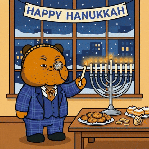 Happy Hanukkah GIF by Kanpai Pandas